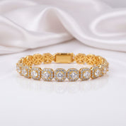 9mm Square Hip Hop Diamond Option Bracelet-Black Diamonds New York