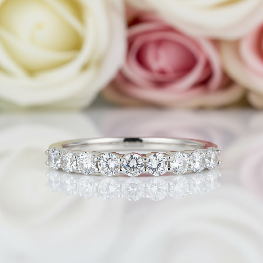 Art Deco Women's Wedding Band-Black Diamonds New York