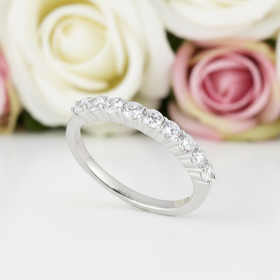 Art Deco Women's Wedding Band-Black Diamonds New York