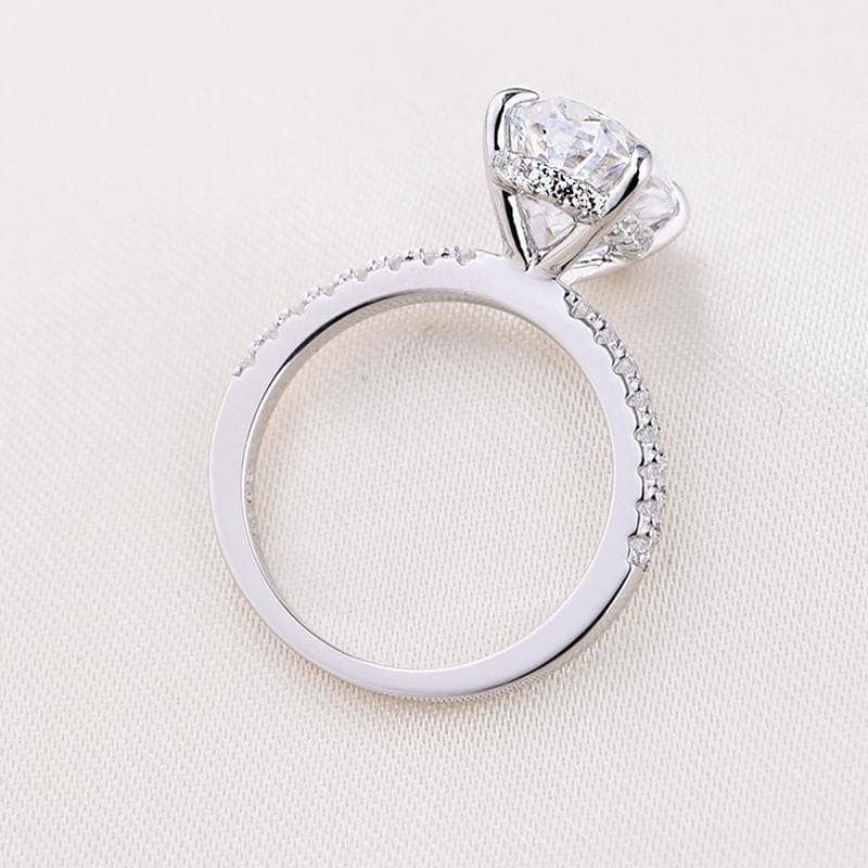 3.5ct Oval Cut Sona Simulated Diamond Wedding Ring Set - Black Diamonds New York