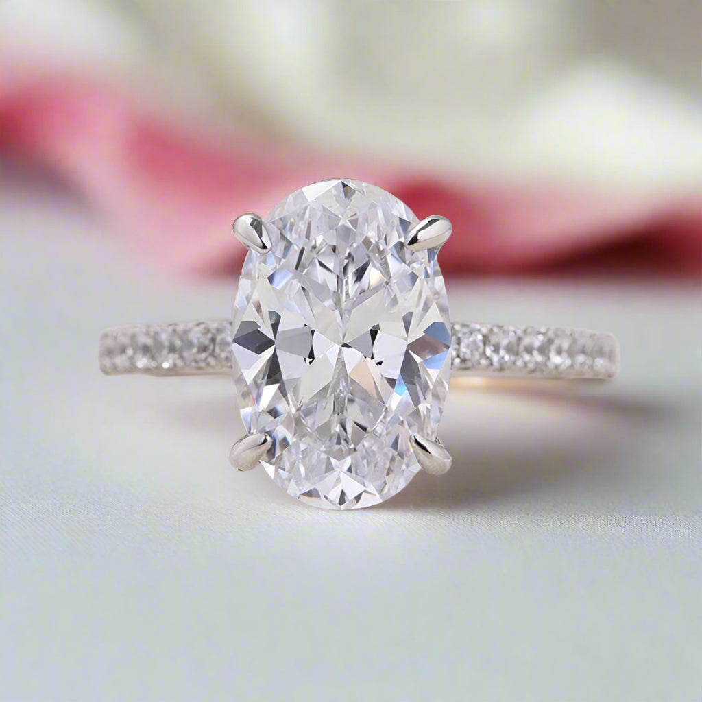 Classic Oval Cut Diamond Bridal Set-Black Diamonds New York