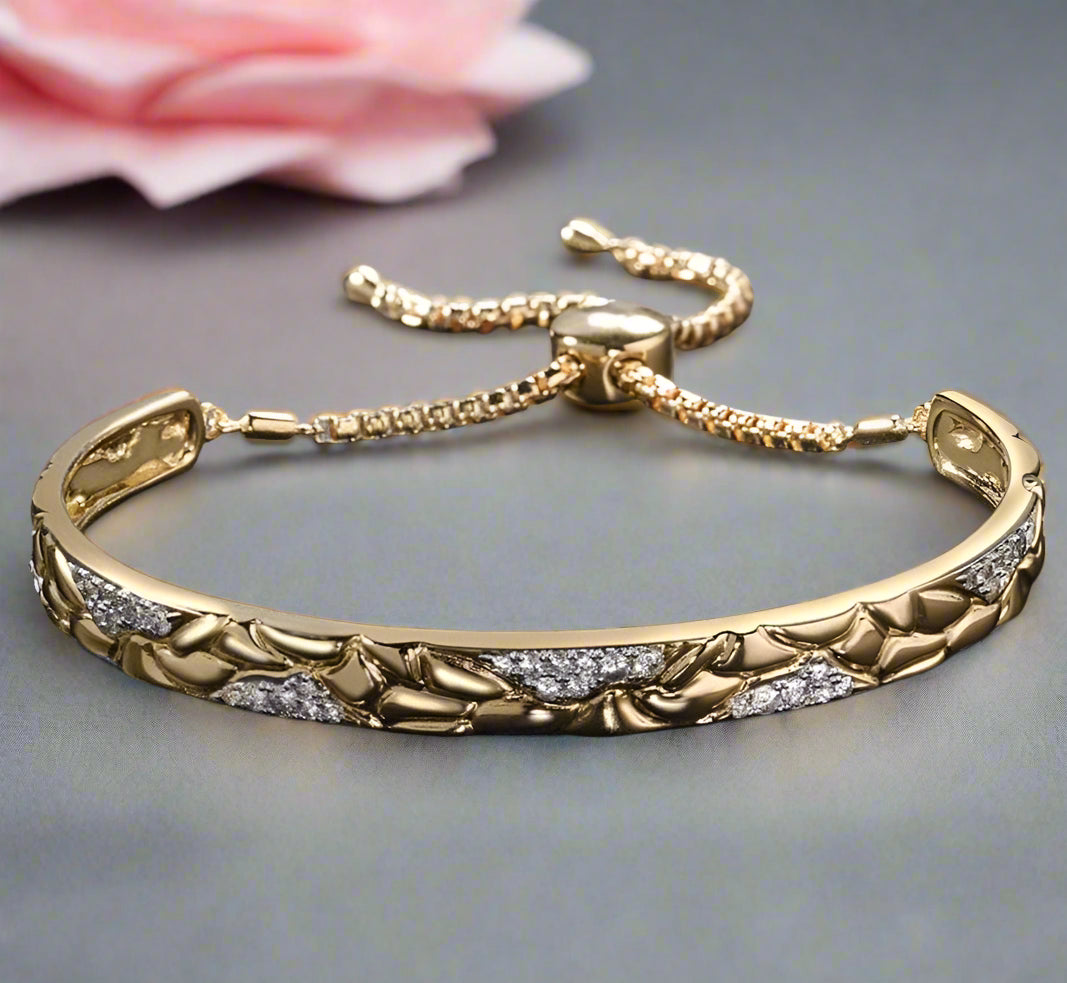 Diamond Adjustable Bolo Bracelet-Black Diamonds New York