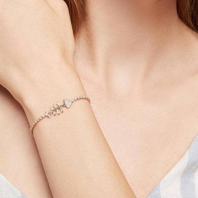 Diamond Lovely Fishbone Shape Bracelet-Black Diamonds New York