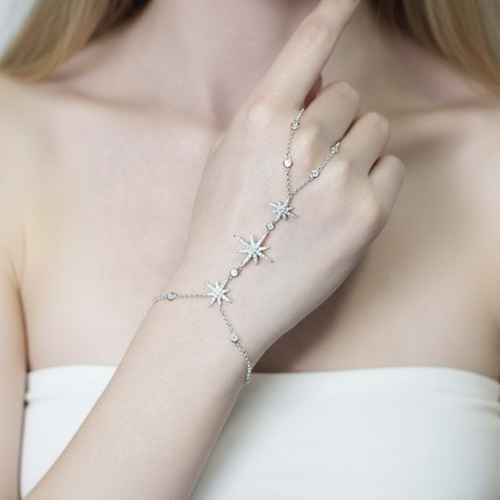 Diamond Option Romantic Meteor Bracelet Connect with Fingers-Black Diamonds New York