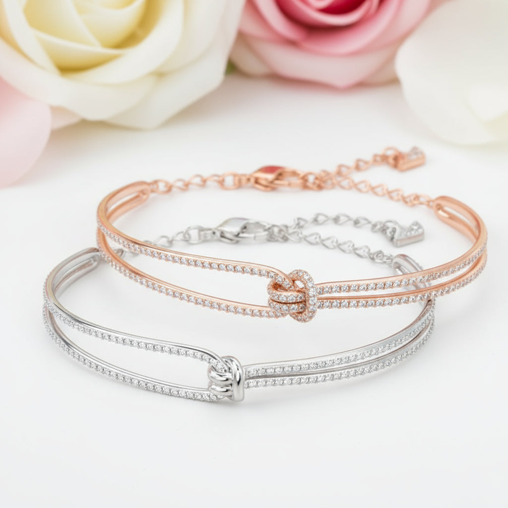 Diamond Special Design Knot Shape Bracelet-Black Diamonds New York