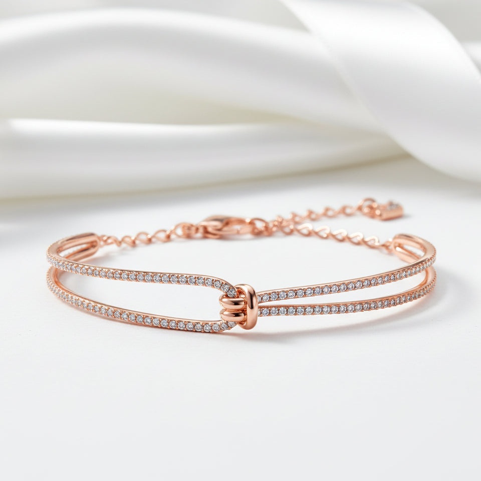 Diamond Special Design Knot Shape Bracelet-Black Diamonds New York