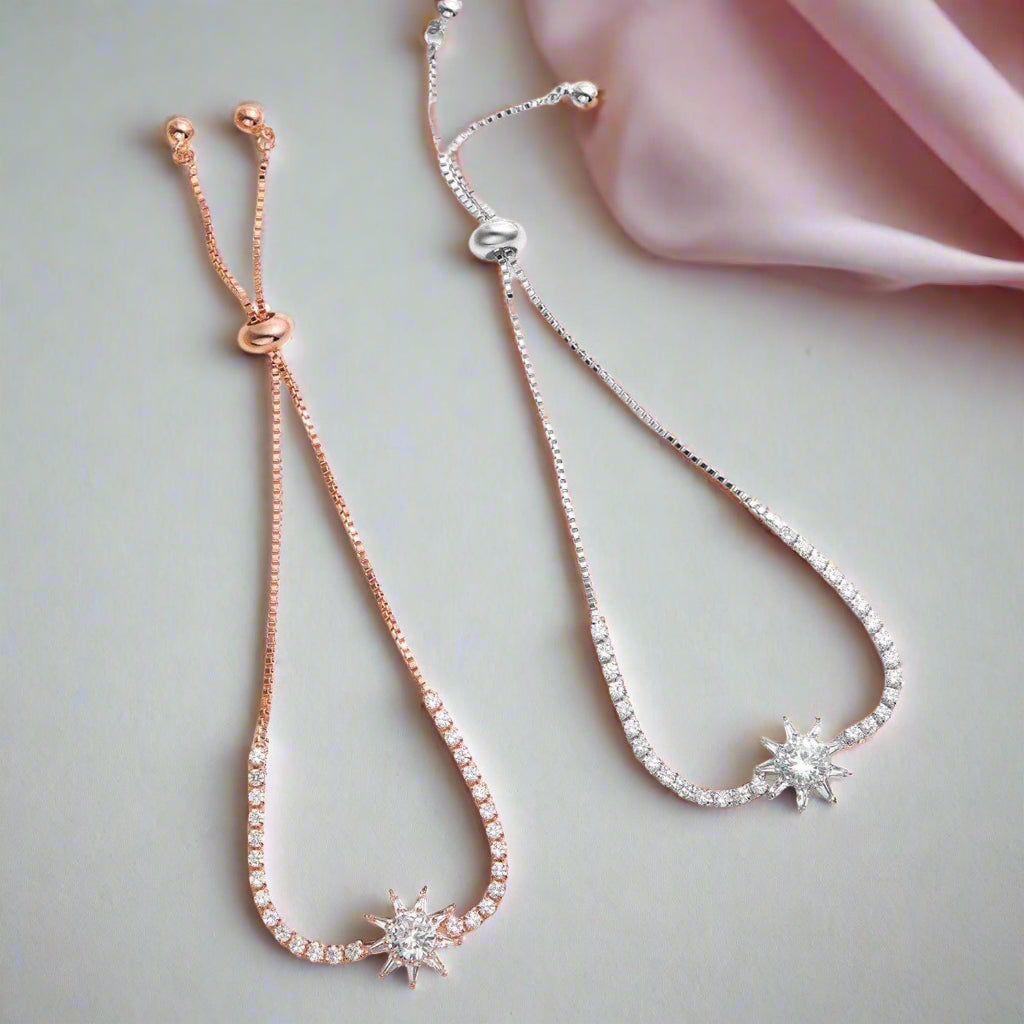 Diamond Sun-shaped Fashionable Simple Bracelet-Black Diamonds New York