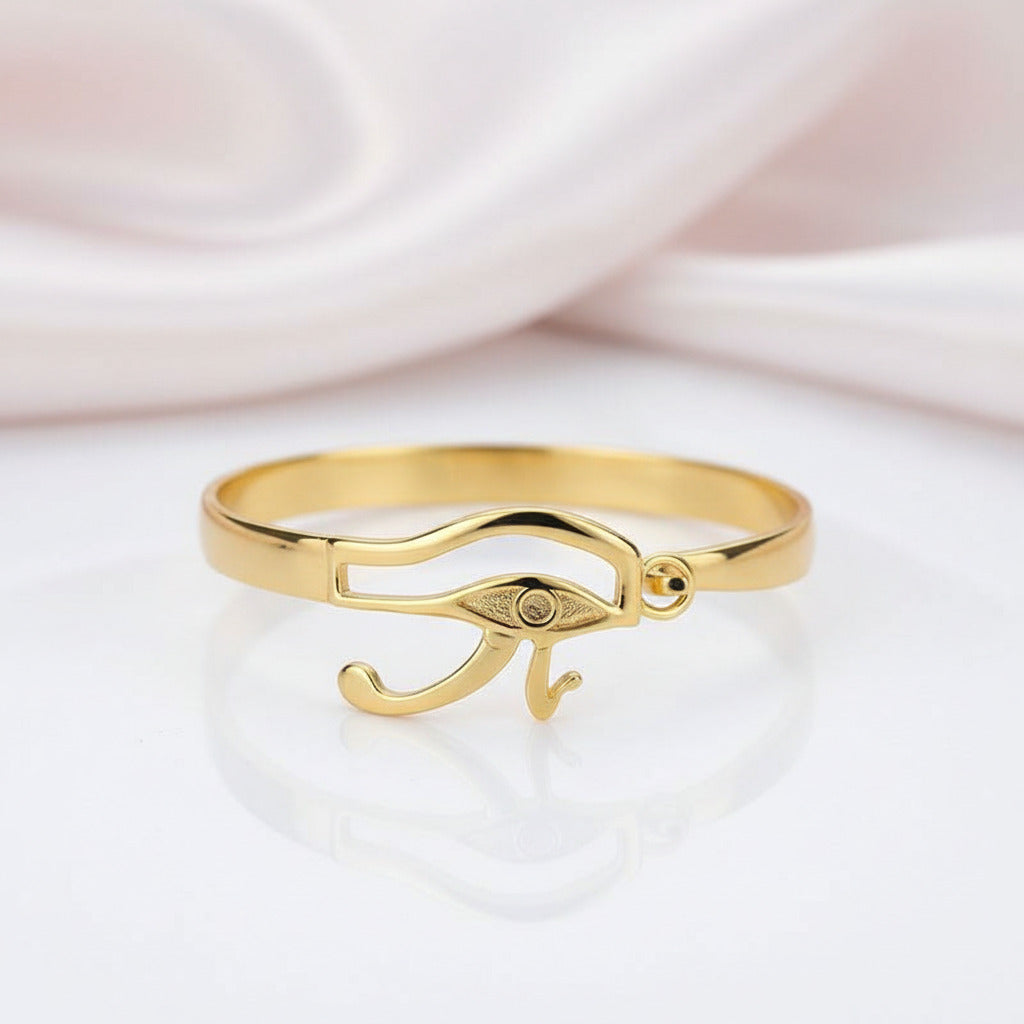 Egyptian Evil Eye Bangle-Black Diamonds New York