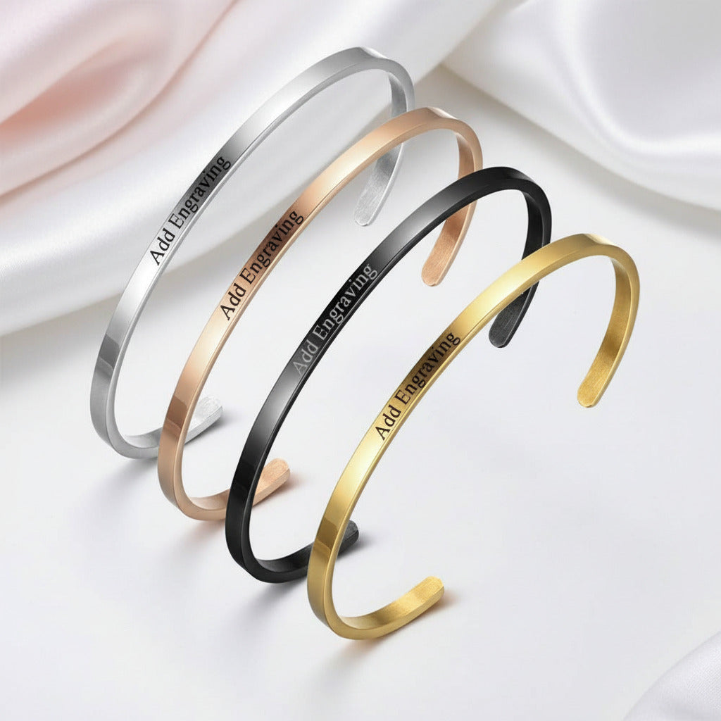 Friendship Cuff Bracelet-Black Diamonds New York