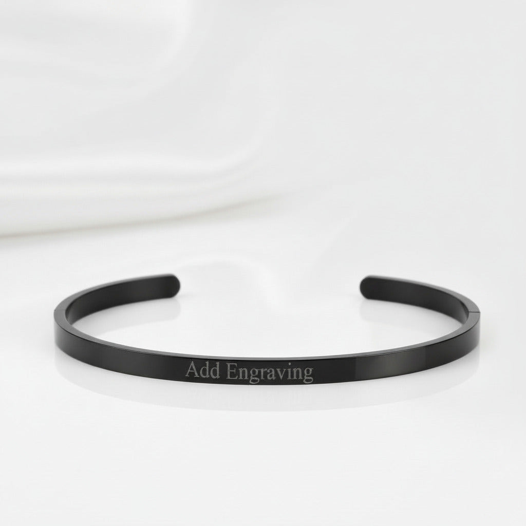 Friendship Cuff Bracelet-Black Diamonds New York
