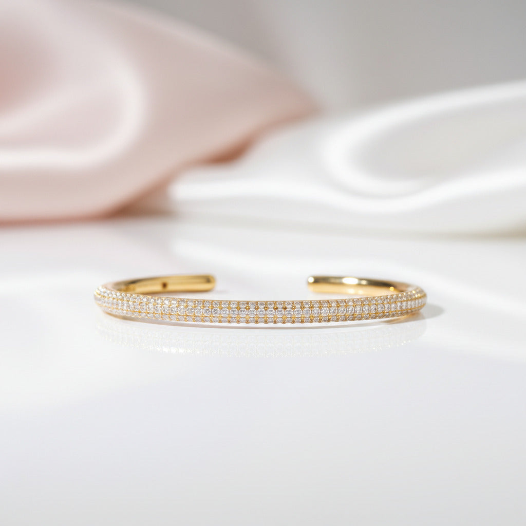 Gorgeous Three Layered Diamond Option Bangle-Black Diamonds New York