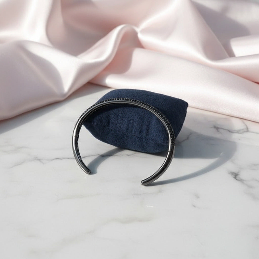 Gorgeous Three Layered Diamond Option Bangle-Black Diamonds New York