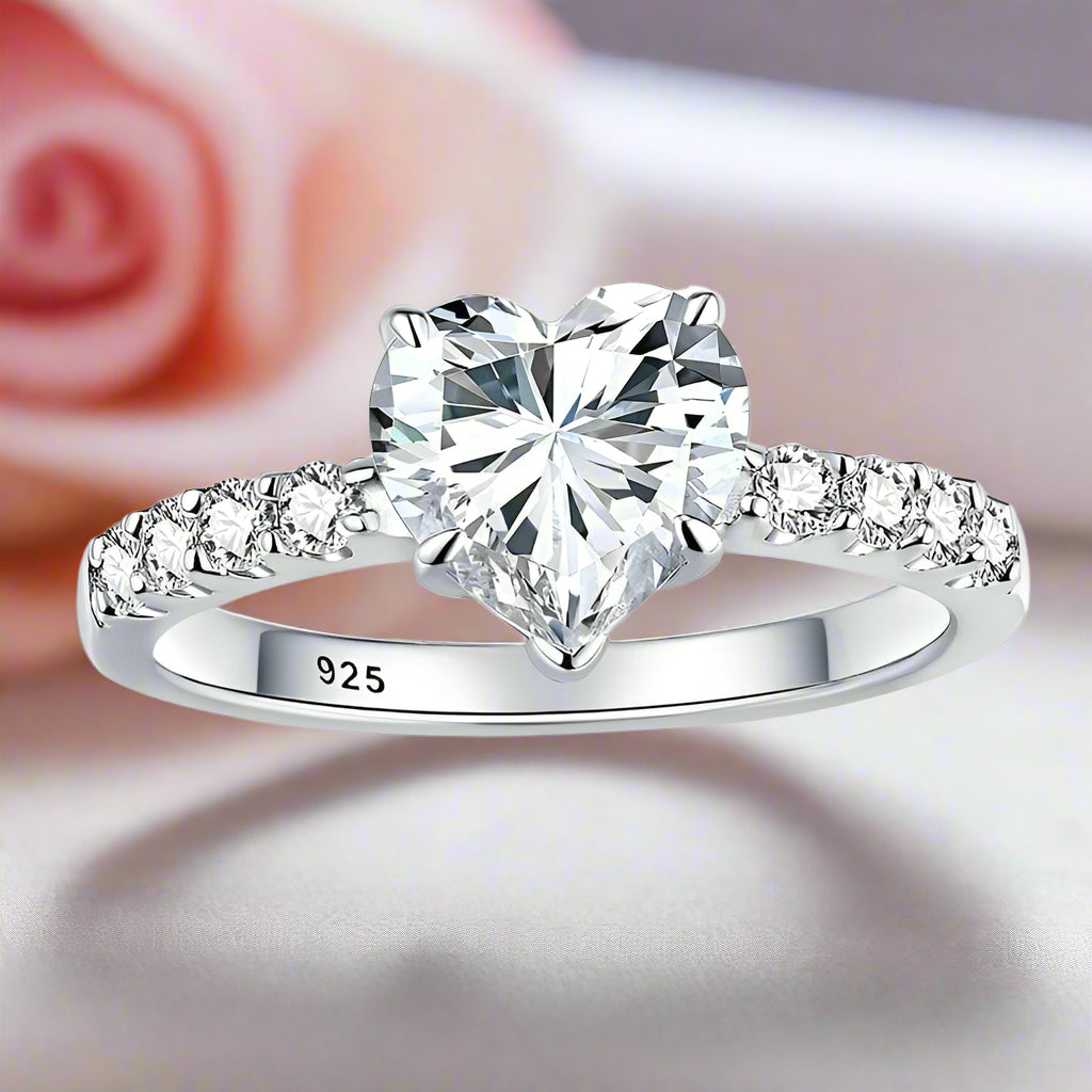 Heart Cut Diamond Engagement Ring-Black Diamonds New York