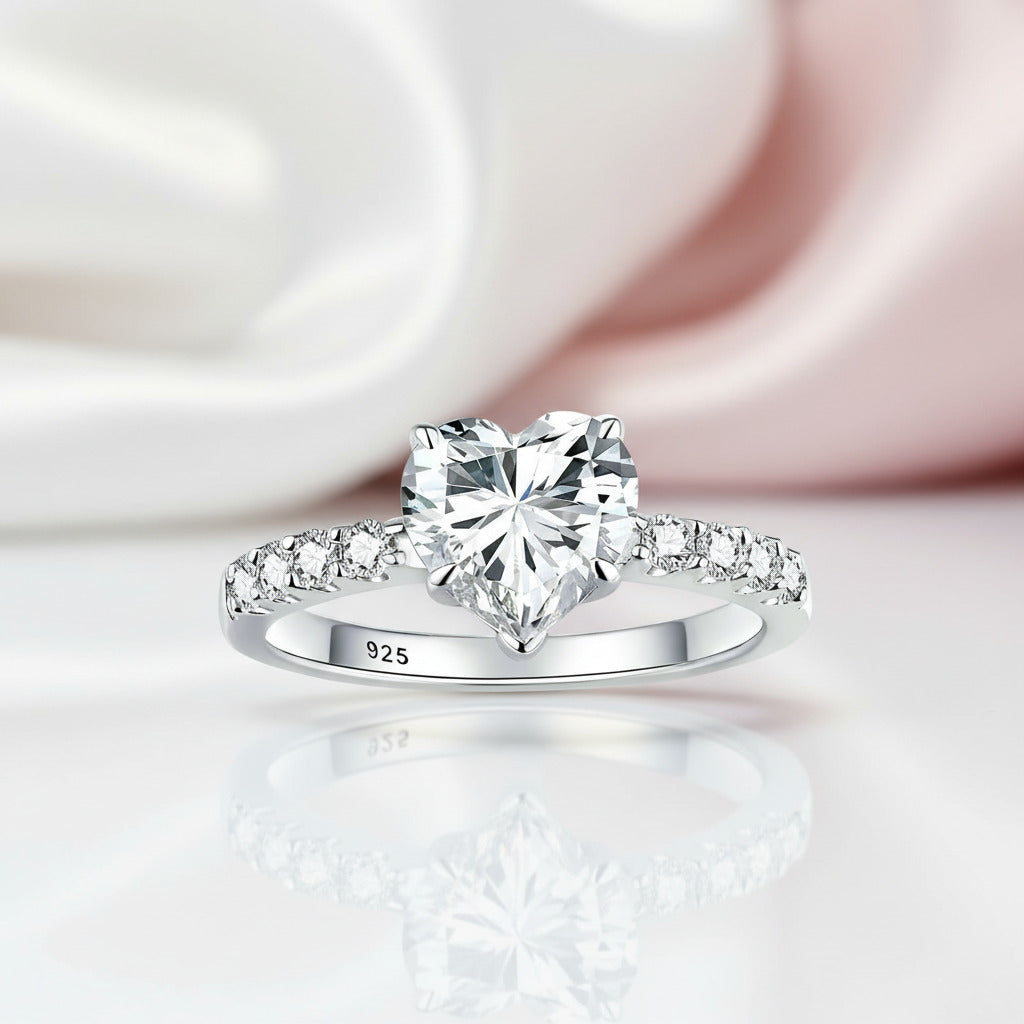 Heart Cut Diamond Option Engagement Ring-Black Diamonds New York