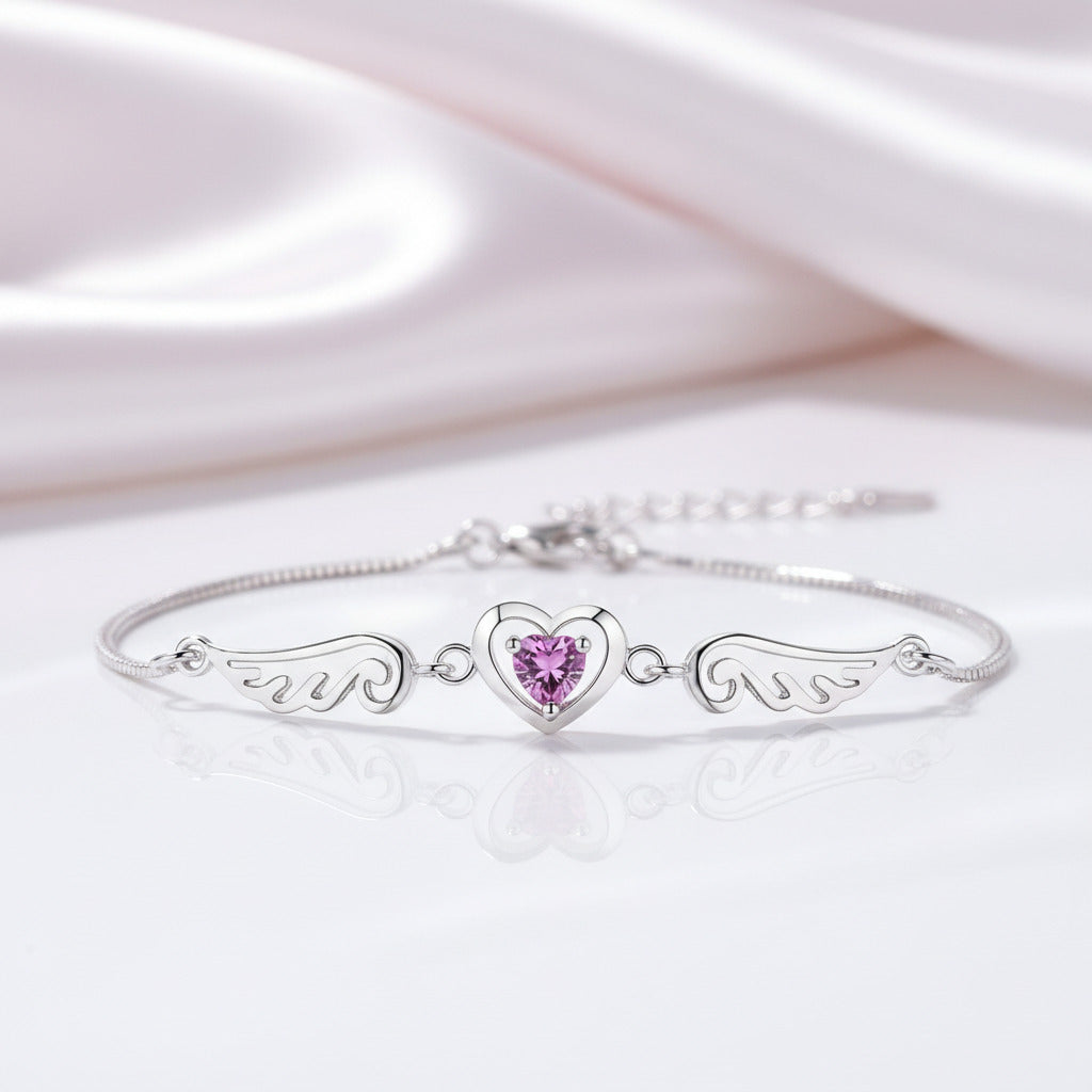 Heart Diamond Option Angel Series Bracelet-Black Diamonds New York