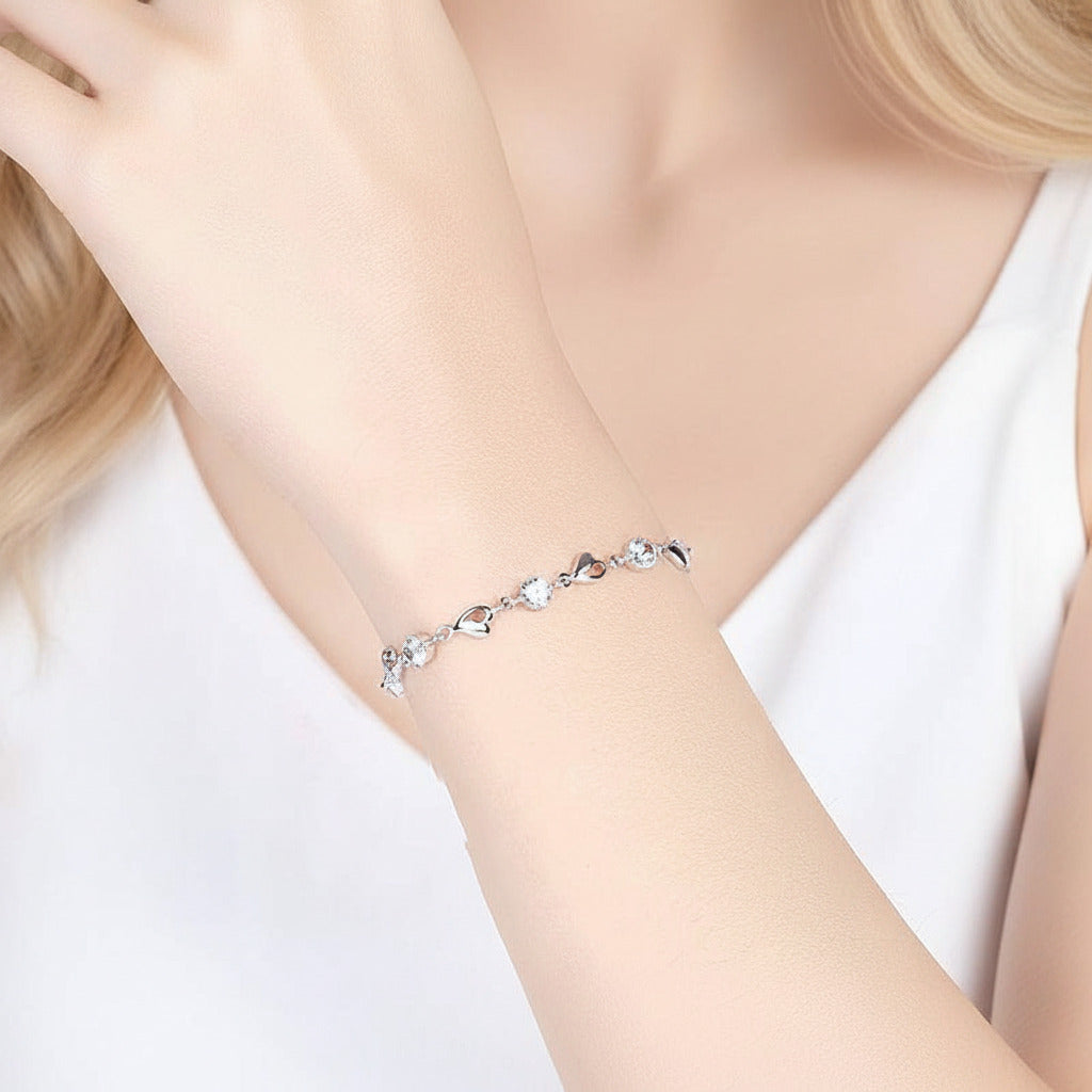 Heart to Heart Romantic Diamond Option Bracelet-Black Diamonds New York