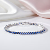 Luxurious Blue Round Cut Bracelet-Black Diamonds New York