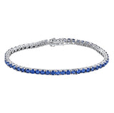 Luxurious Blue Round Cut Bracelet