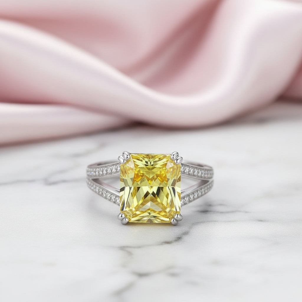 Luxury 6.0 Ct Radiant Cut Diamond Option Ring-Black Diamonds New York