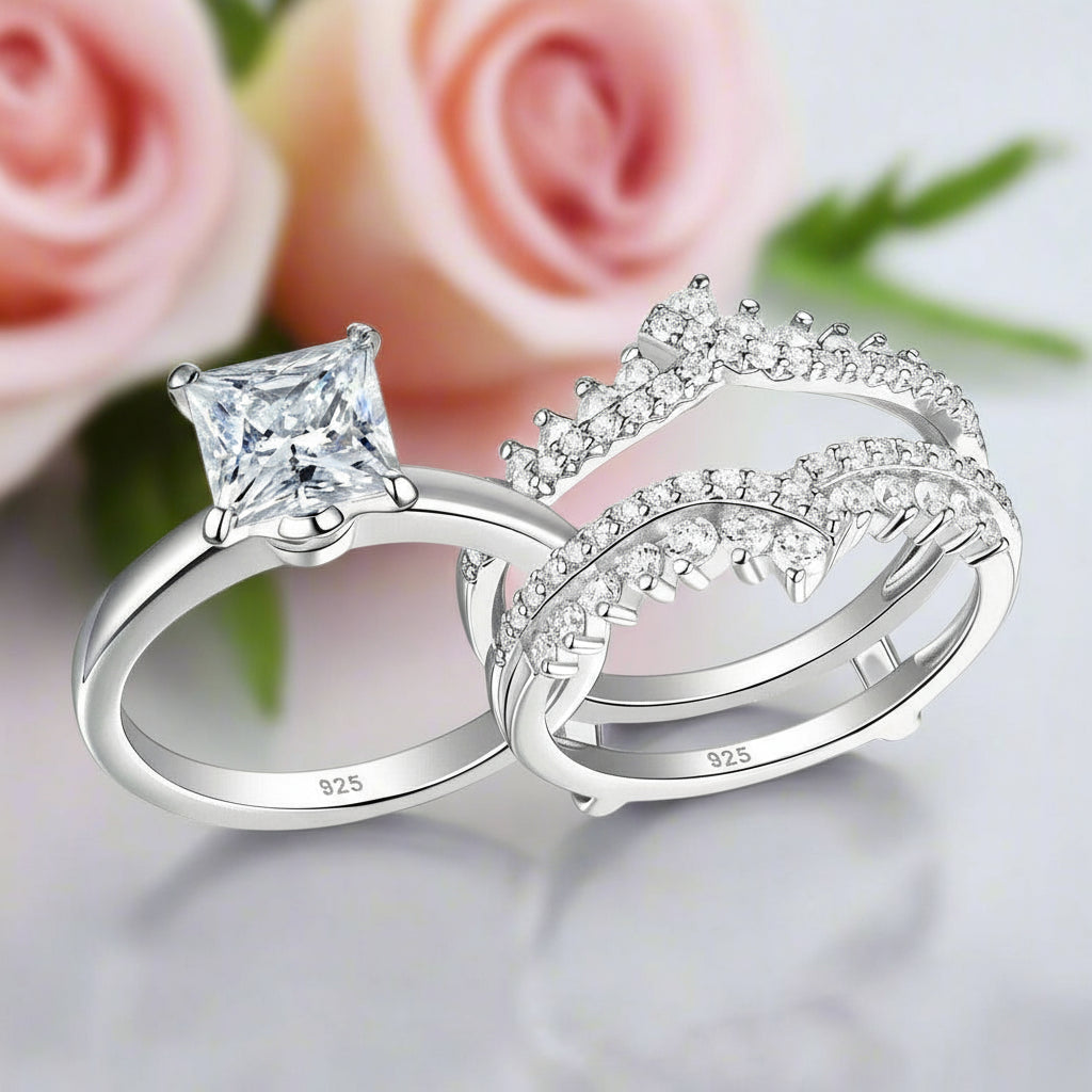 Heart-Cut Diamond Engagement Ring Set-Black Diamonds New York