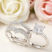 Multi-Shape Princess/Pear/Heart-Cut Diamond Engagement Ring Set-Black Diamonds New York