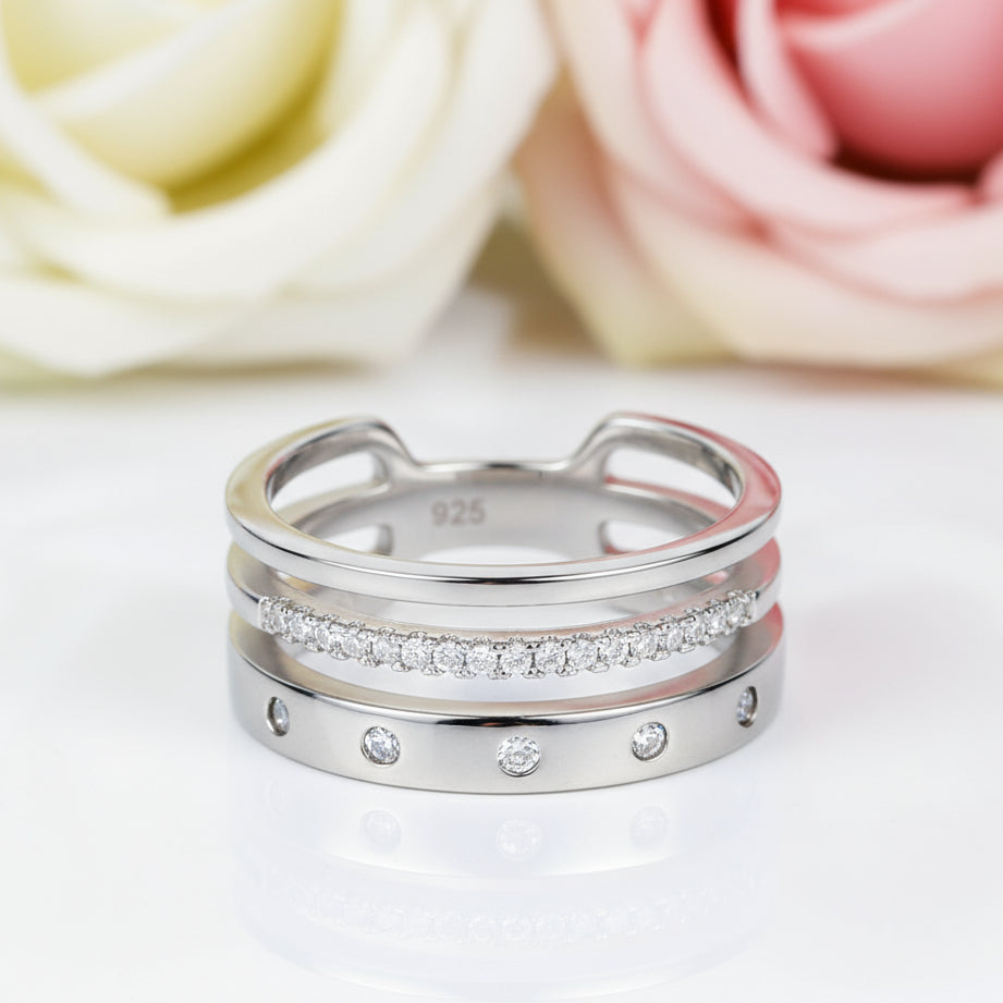 Multi-band Diamond Wedding Band-Black Diamonds New York