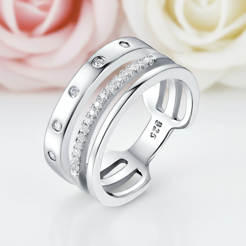 Multi-band Diamond Wedding Band-Black Diamonds New York