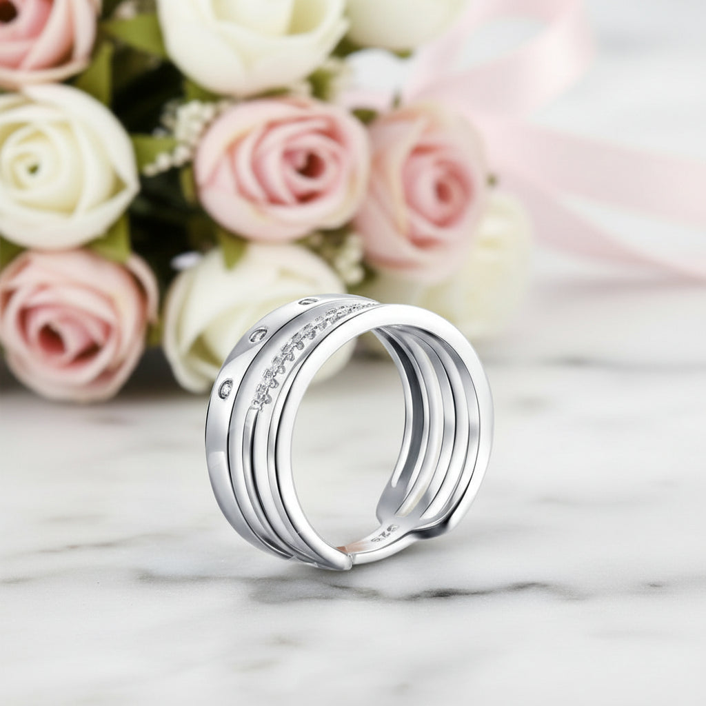 Multi-band Diamond Option Wedding Band-Black Diamonds New York