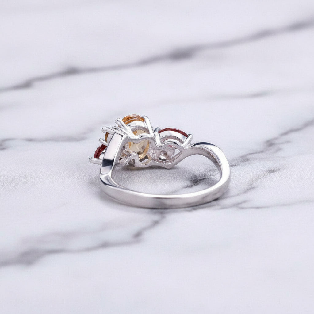 Citrine & Garnet Ring-Black Diamonds New York