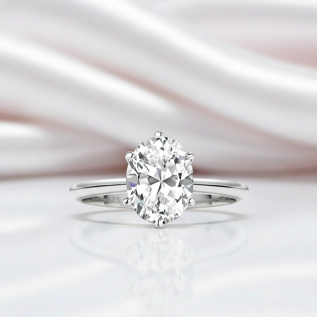Oval Cut Diamond Option Engagement Ring-Black Diamonds New York