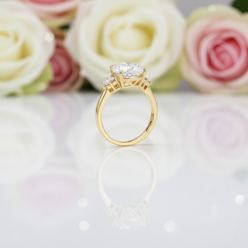 Pear Cut Diamond Engagement Ring-Black Diamonds New York