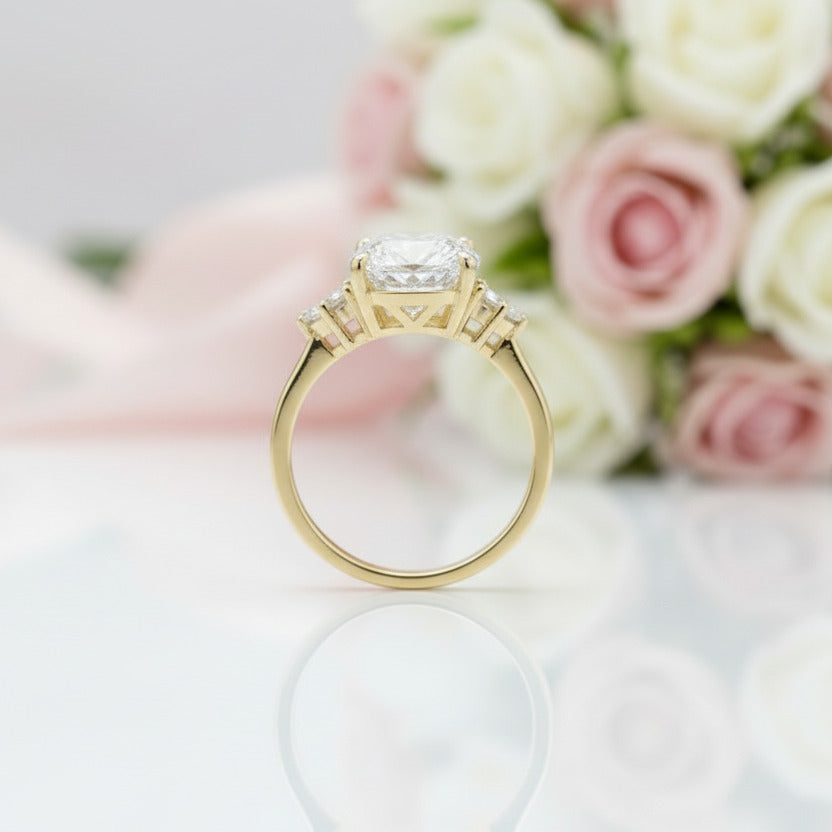 Pear Cut Diamond Option Engagement Ring-Black Diamonds New York