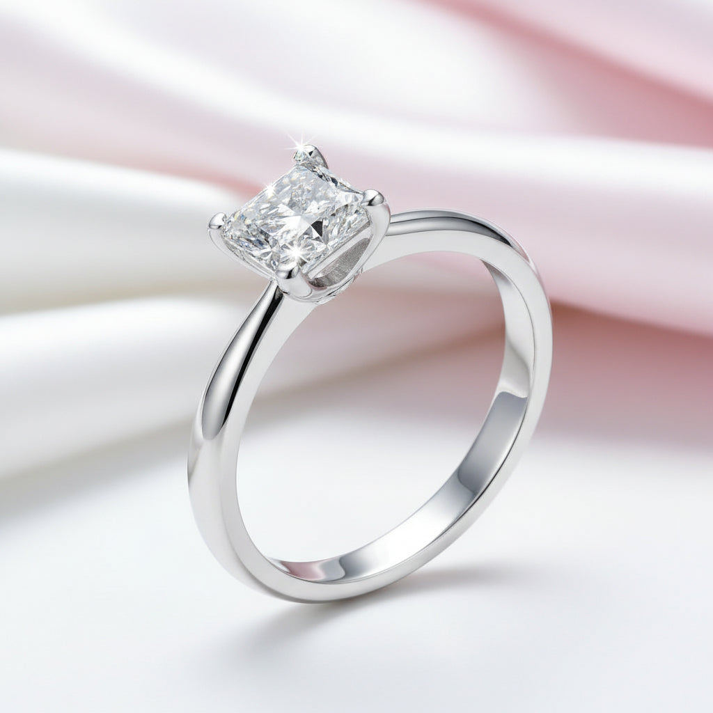 Princess Cut 2ct Diamond Option Engagement Ring-Black Diamonds New York