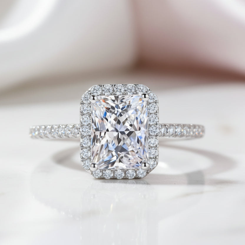 Radiant Cut Diamond Option Engagement Ring-Black Diamonds New York
