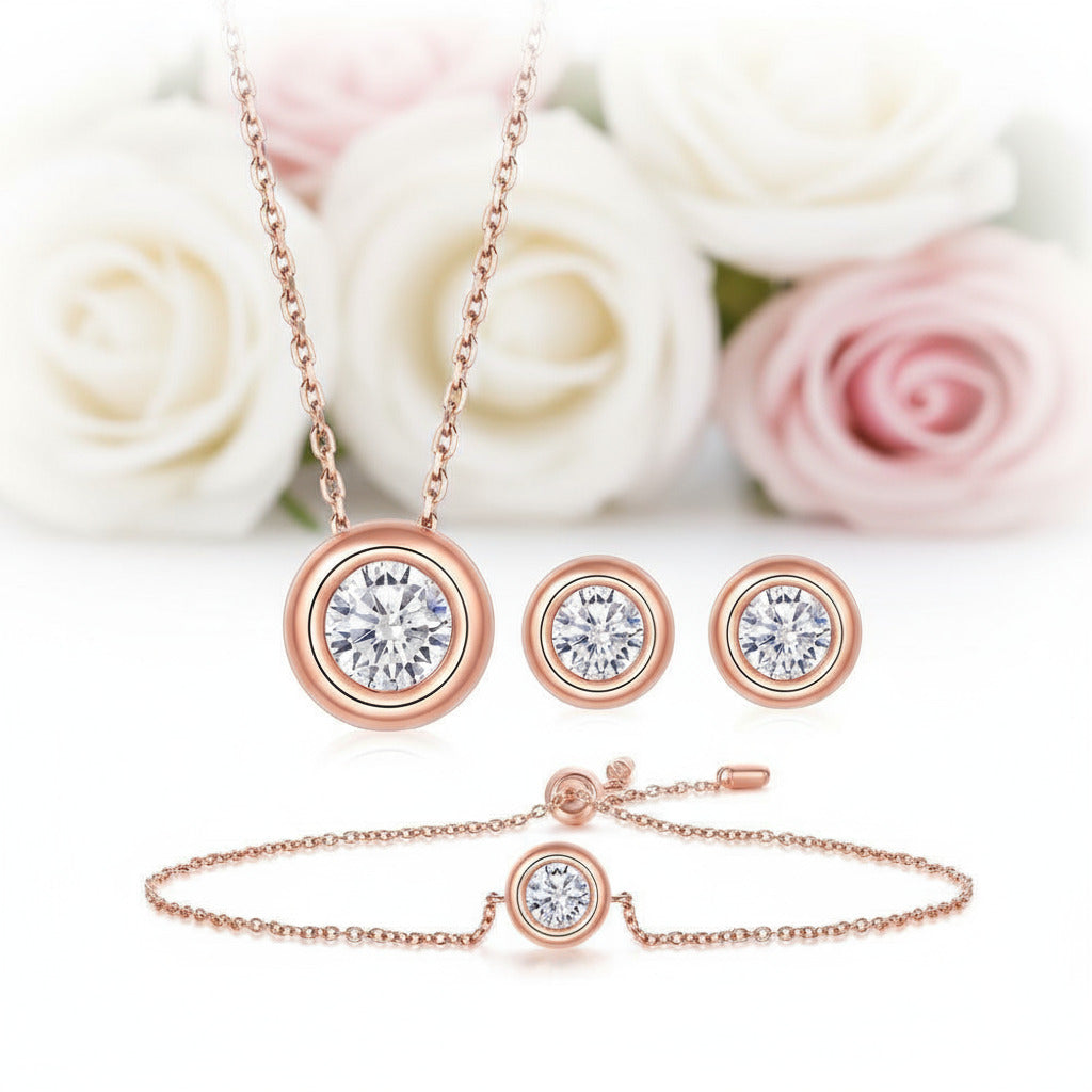 Round Cut Diamond Jewelry Set-Black Diamonds New York