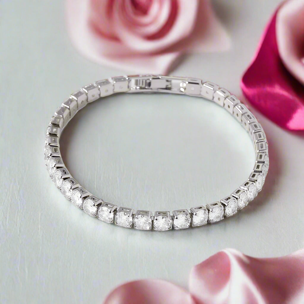 Round Cut Diamond Tennis Bracelet-Black Diamonds New York