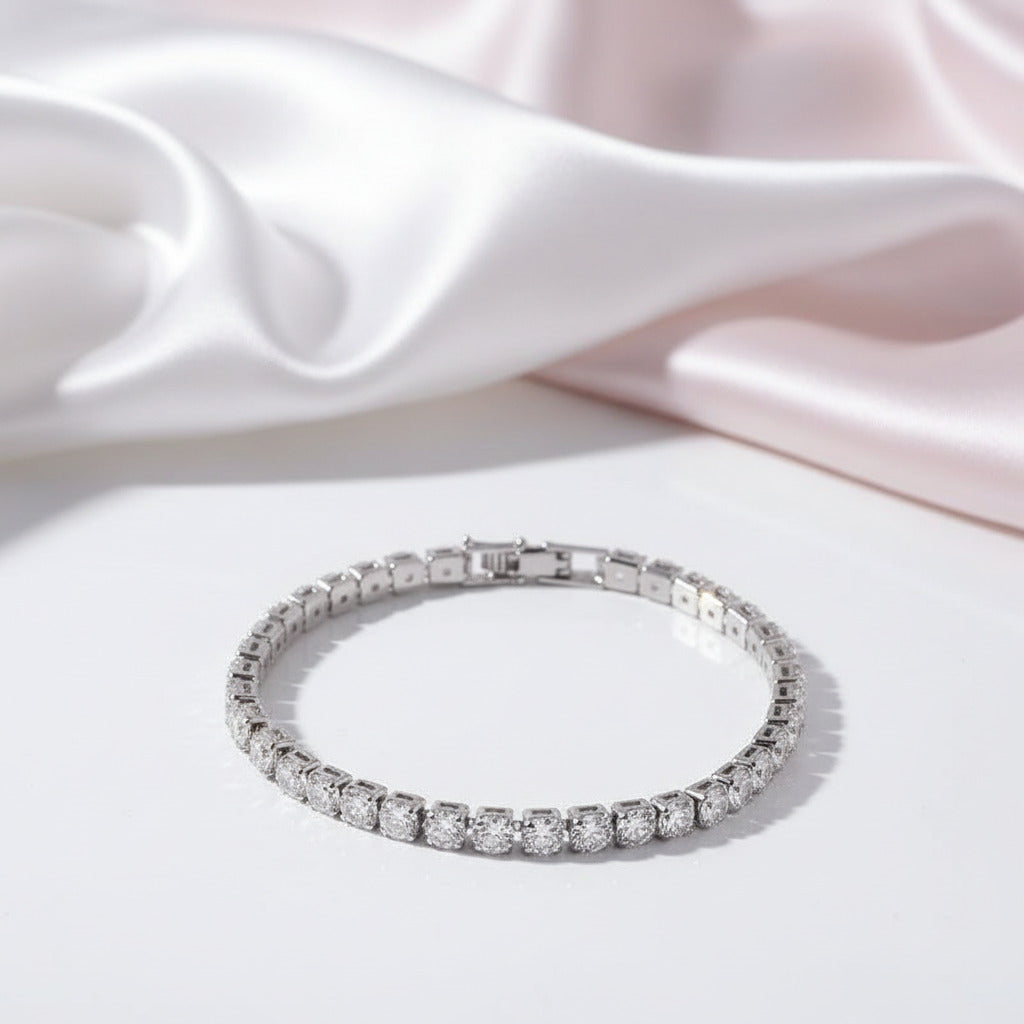 Round Cut Diamond Option Tennis Bracelet-Black Diamonds New York