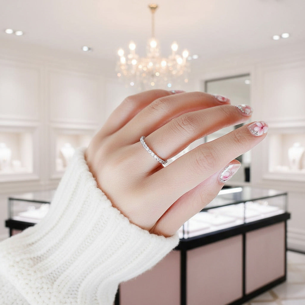 Round Diamond Option Wedding Ring Band-Black Diamonds New York