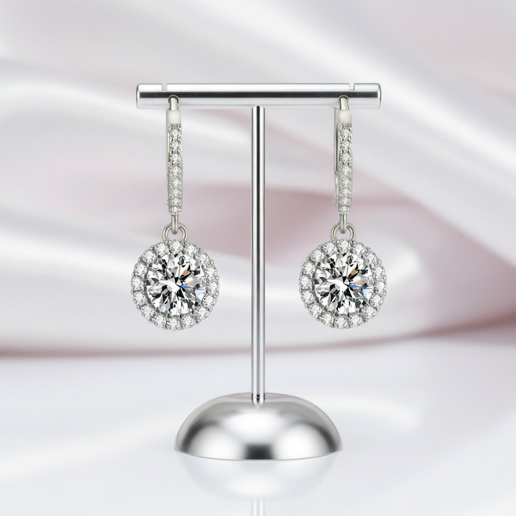 Round Cut Diamond Option Earrings-Black Diamonds New York