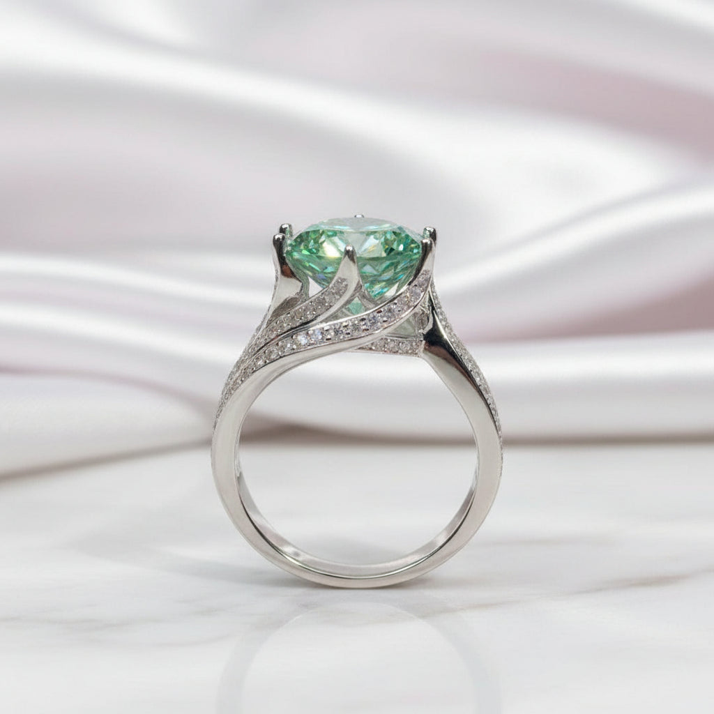 5ct Green Diamond Option Wedding Ring-Black Diamonds New York