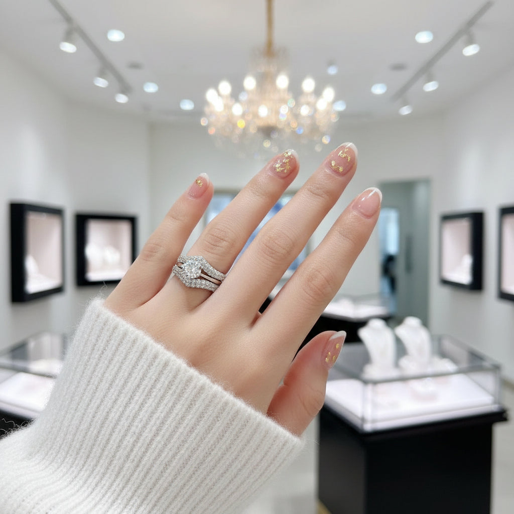 Solitaire Round Cut Diamond Option Engagement Ring Set-Black Diamonds New York