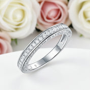 Straight Stackable Wedding Band-Black Diamonds New York