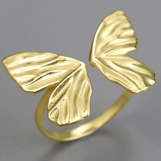 Adjustable Vintage Butterfly Ring-Black Diamonds New York