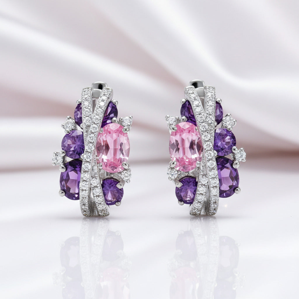 Amethyst & Diamond Option Jewelry Set-Black Diamonds New York