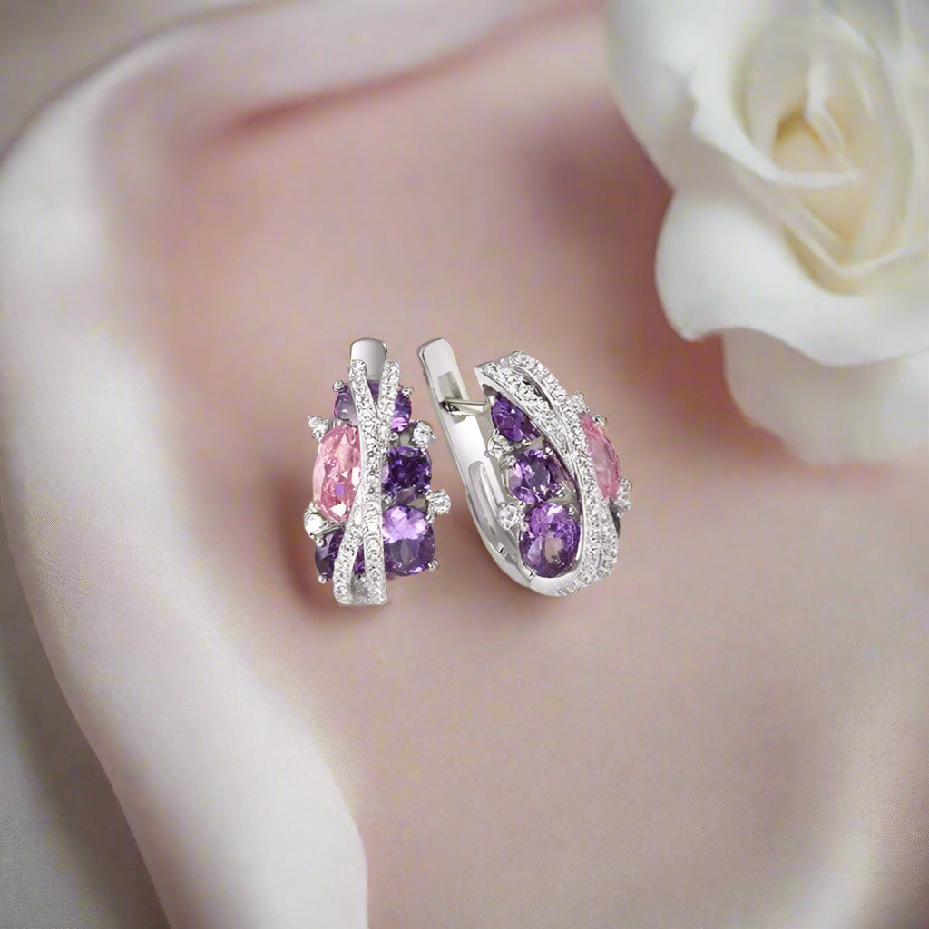 Amethyst & Diamond Jewelry Set-Black Diamonds New York