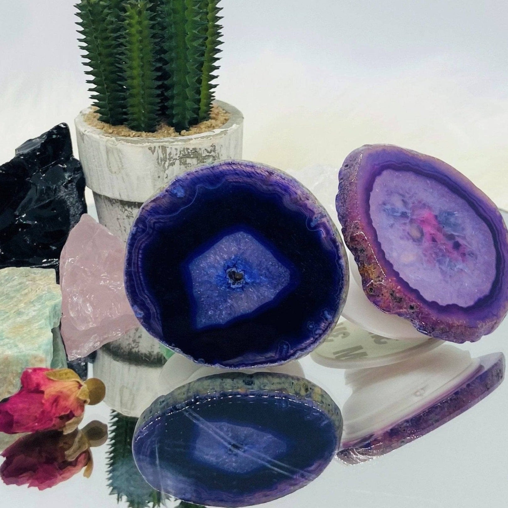 Amethyst Natural Stone Phone Holder- Black Diamond Options New York-Black Diamonds New York