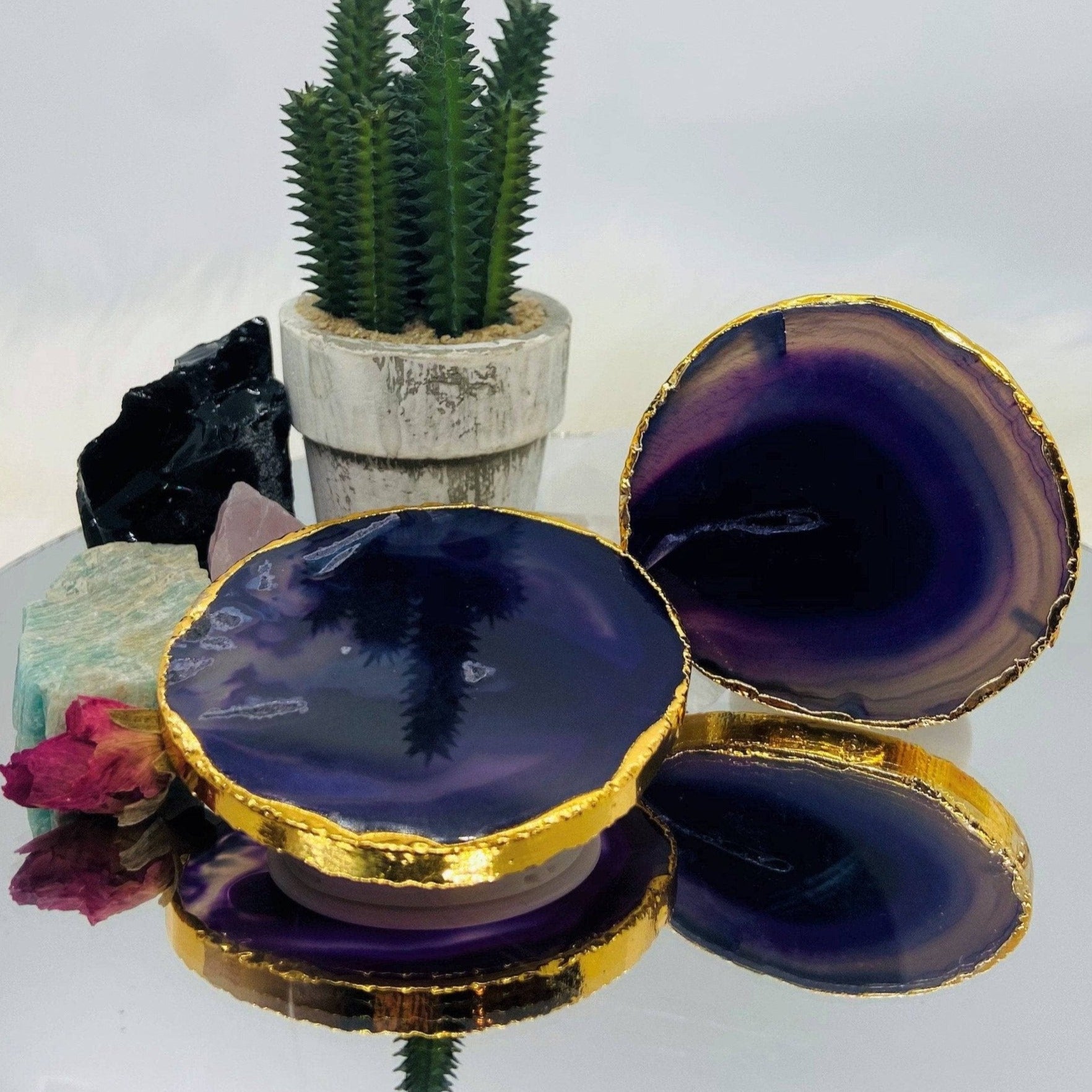 Amethyst Natural Stone Phone Holder- Black Diamond Options New York-Black Diamonds New York