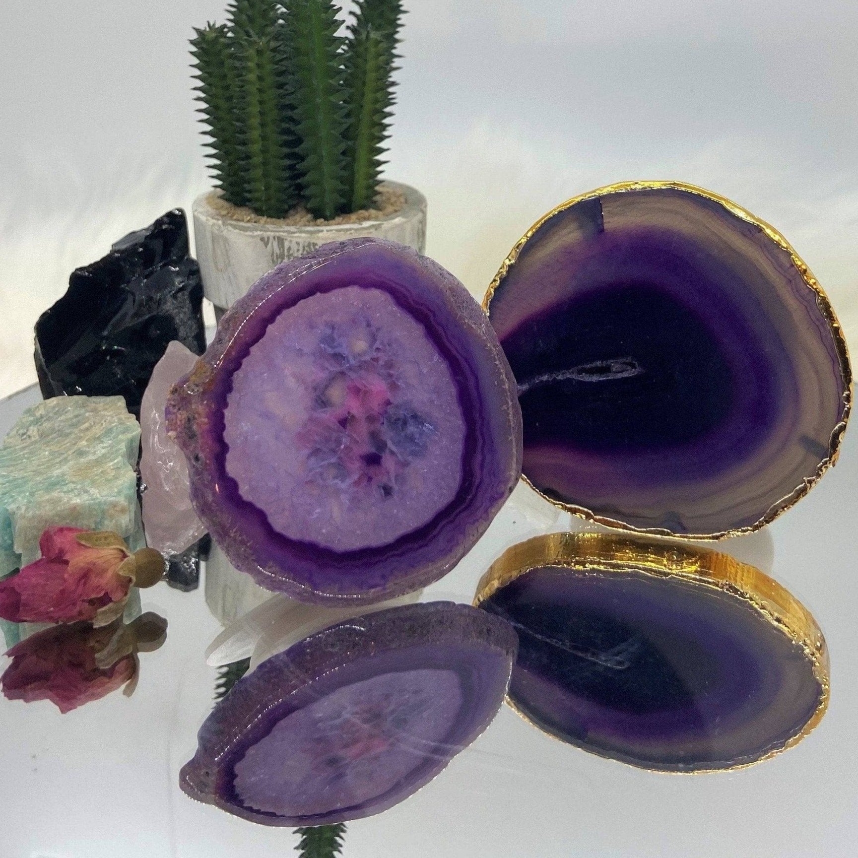 Amethyst Natural Stone Phone Holder- Black Diamond Options New York-Black Diamonds New York
