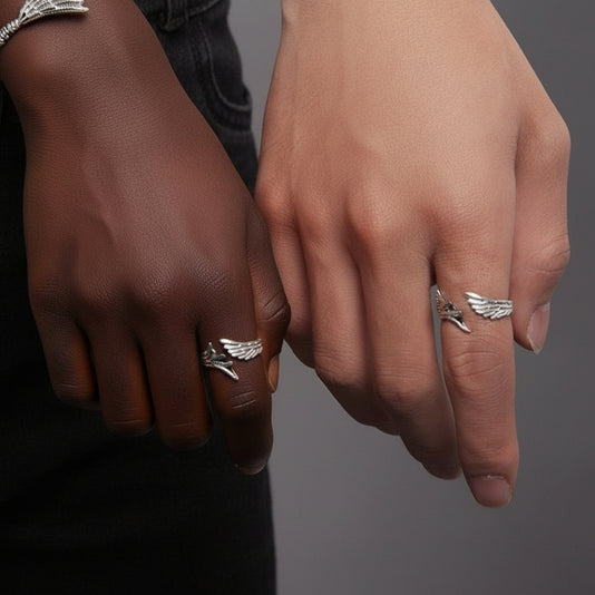 Angel and Demon Wing Adjustable Ring