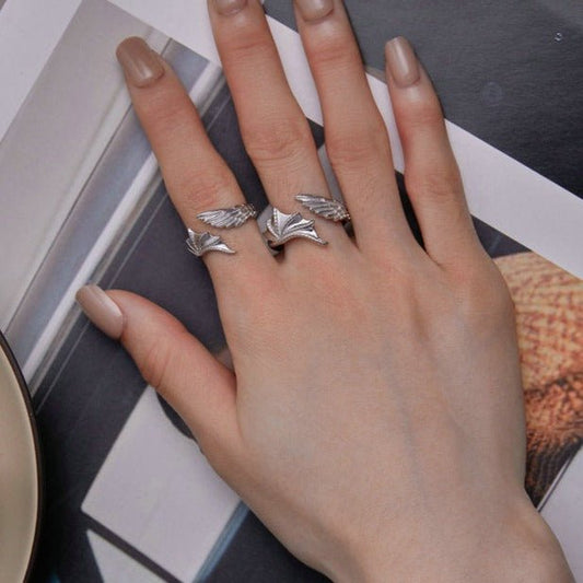 Angel and Demon Wing Adjustable Ring